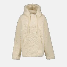 Faux Fur Label Hoodie