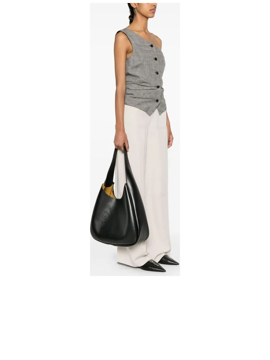 Faux Leather Cutout Shoulder Bag