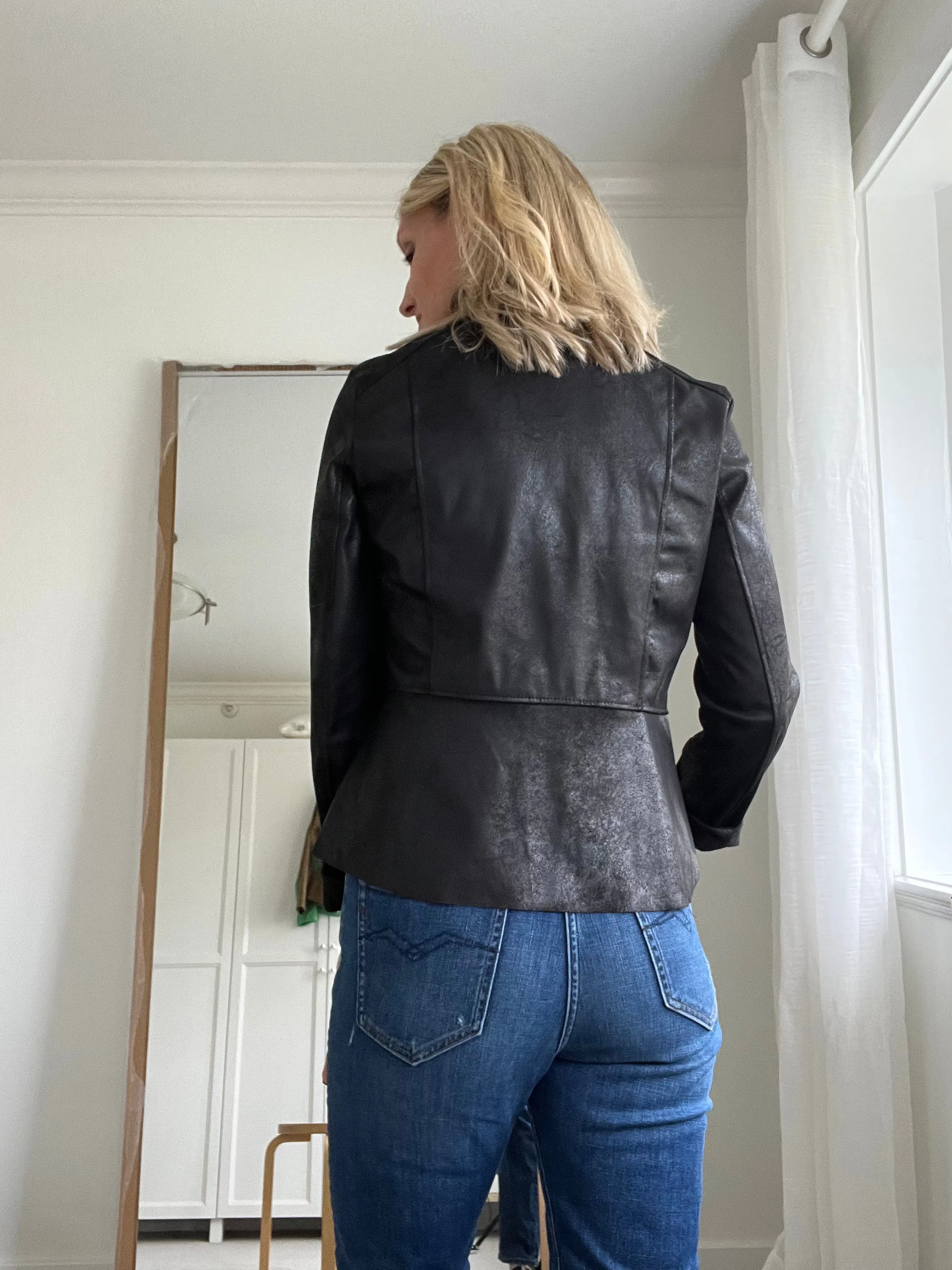 Faux Leather Zip Jacket