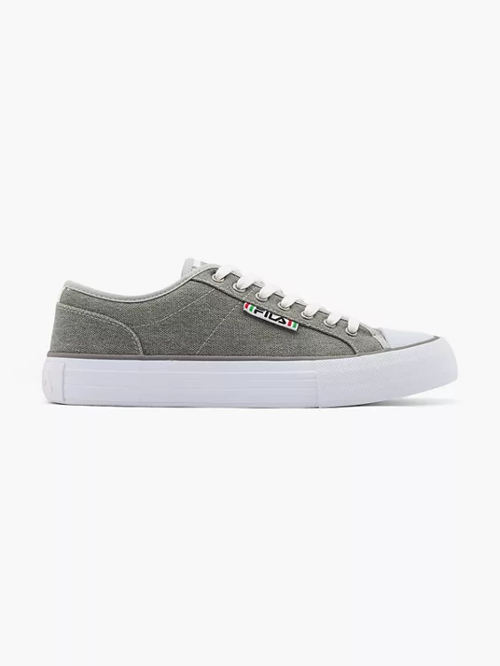 FILA  Grey Canvas Lace Up Trainers