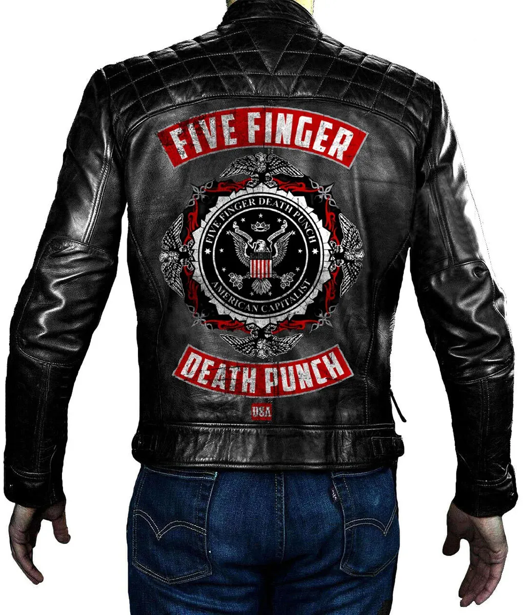 Five Finger Death Punch Black Leather Jacket | TLC