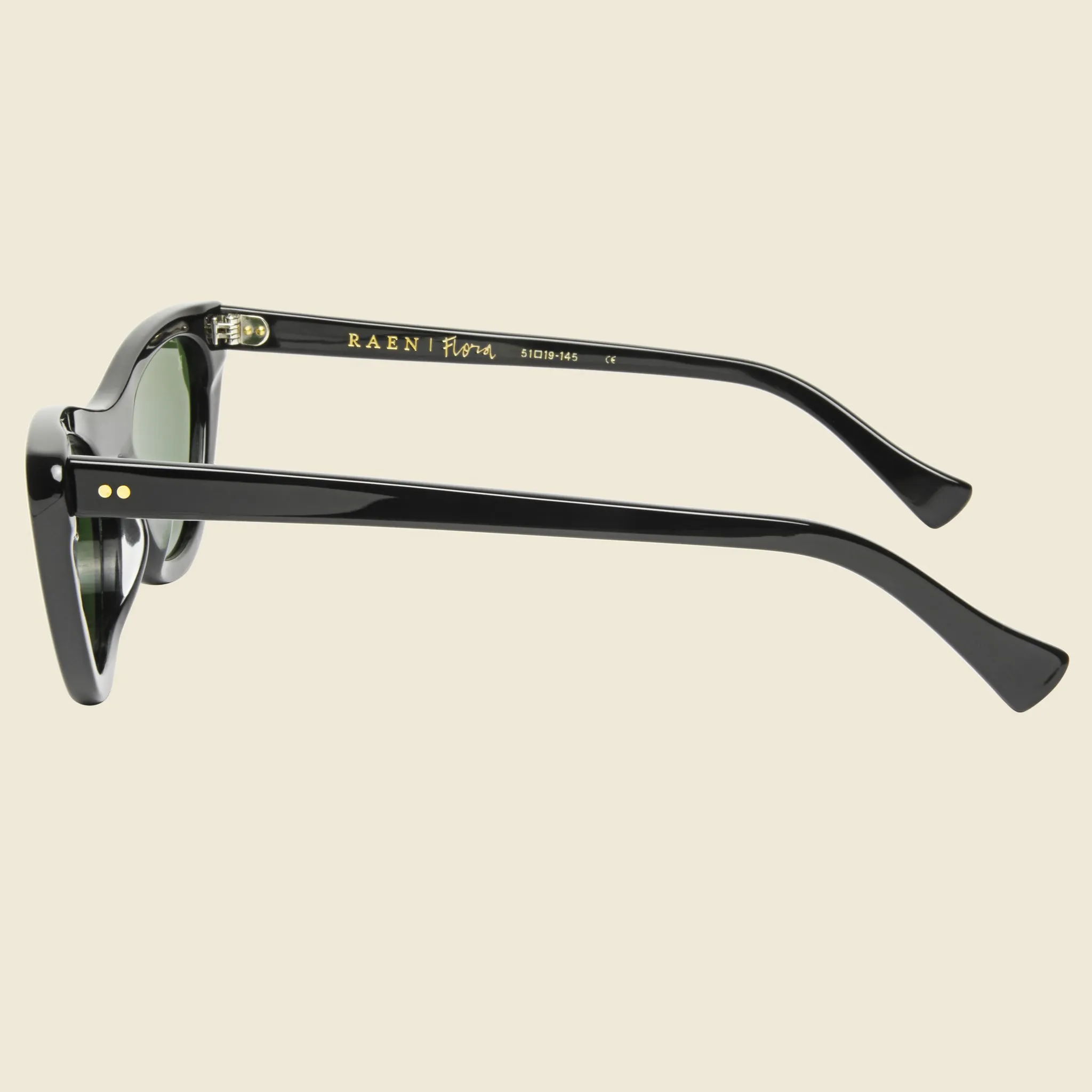 Flora Sunglasses - Black/Bottle Green