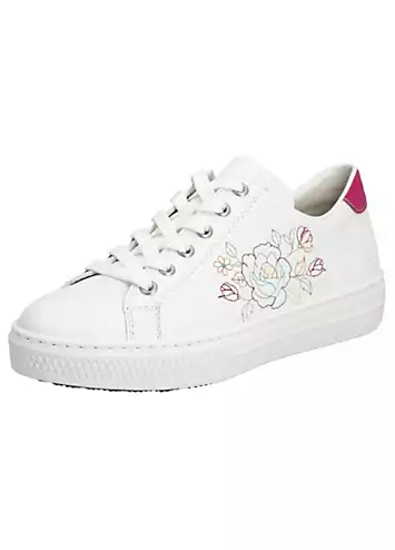 Floral Print Lace-Up Trainers by Rieker | Look Again