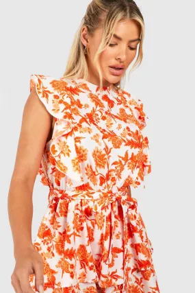 Floral Ruffle Romper