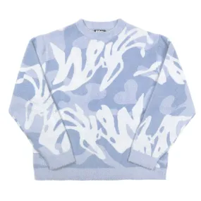 Fluffy Knitwear - Blue
