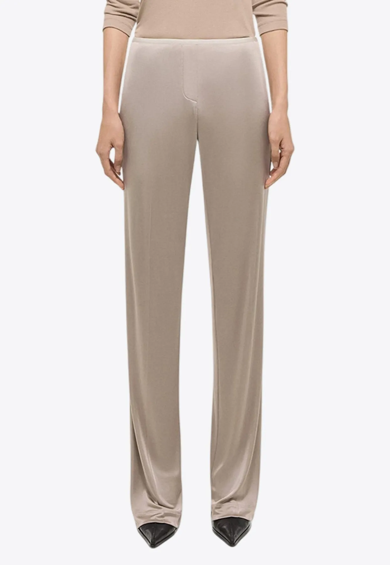 Fluid Car Straight-Leg Pants