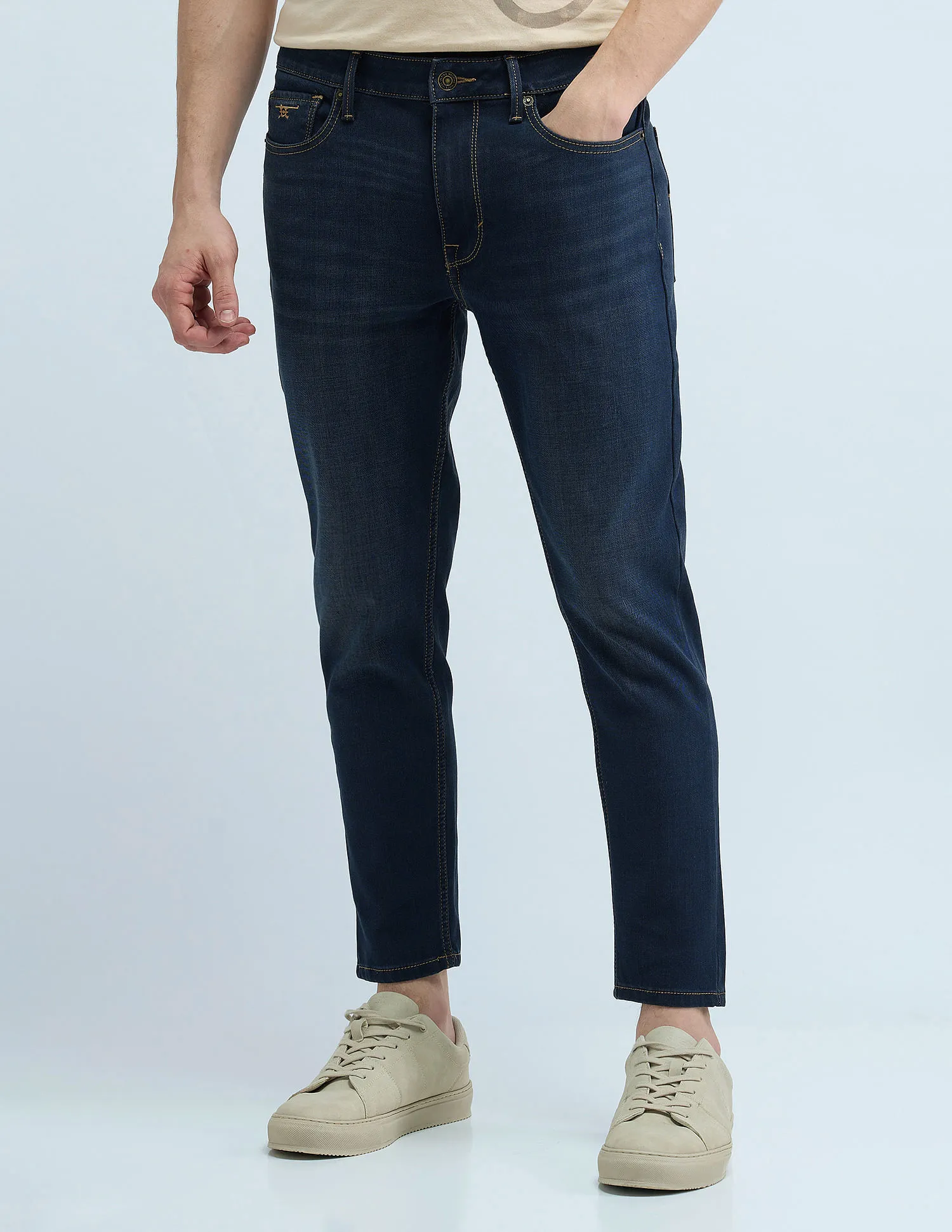 Flying Machine Mankle Relaxed Tapered Drop Crotch Jeans