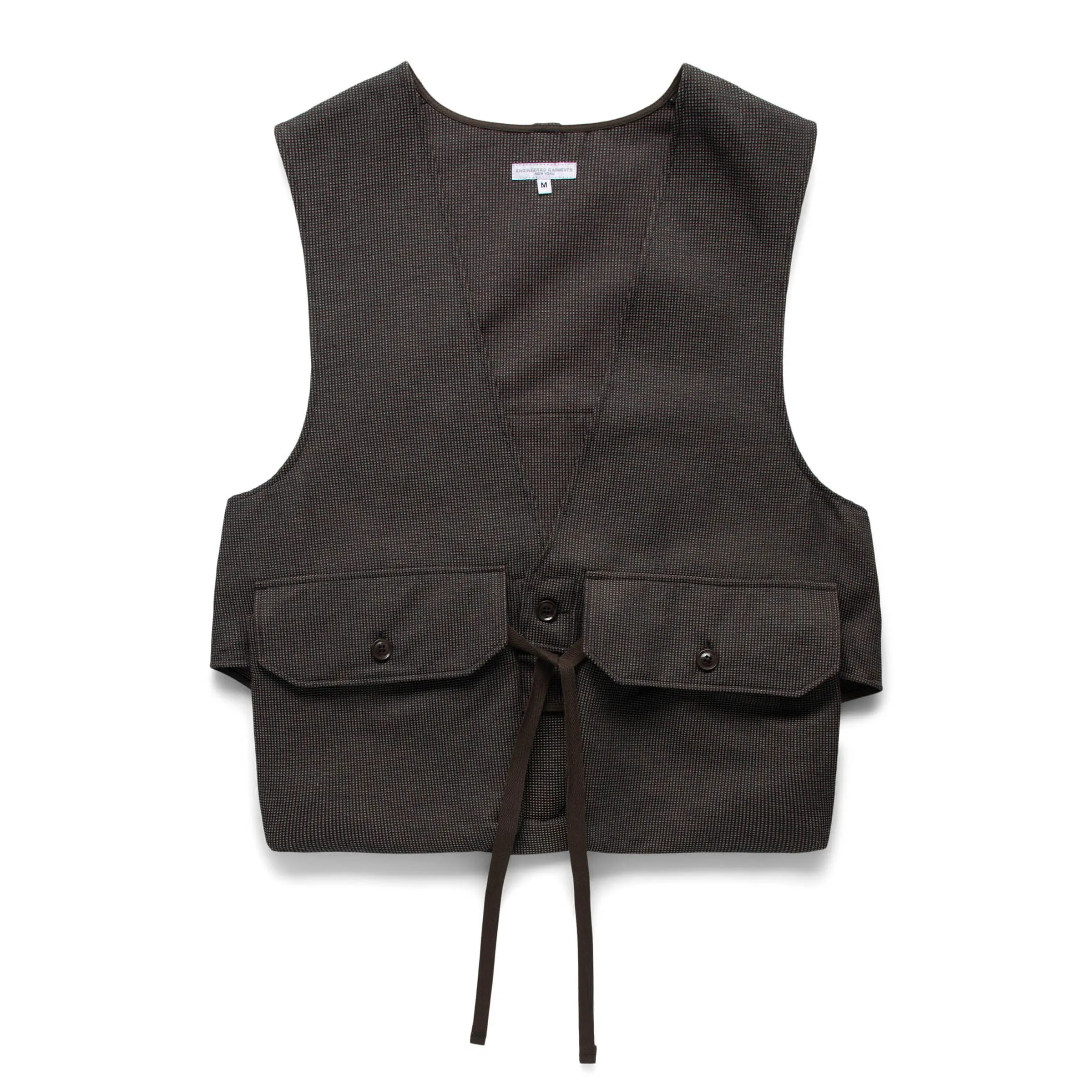 FOWL VEST DK. BROWN CP WAFFLE | Bodega