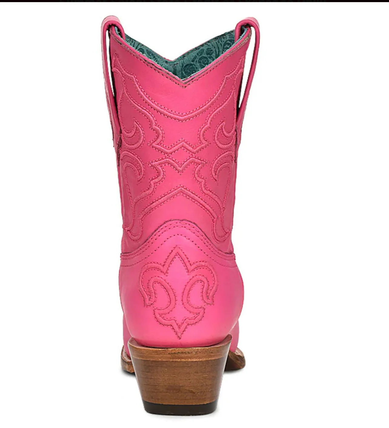 Fushia Embroidery Ankle Boot