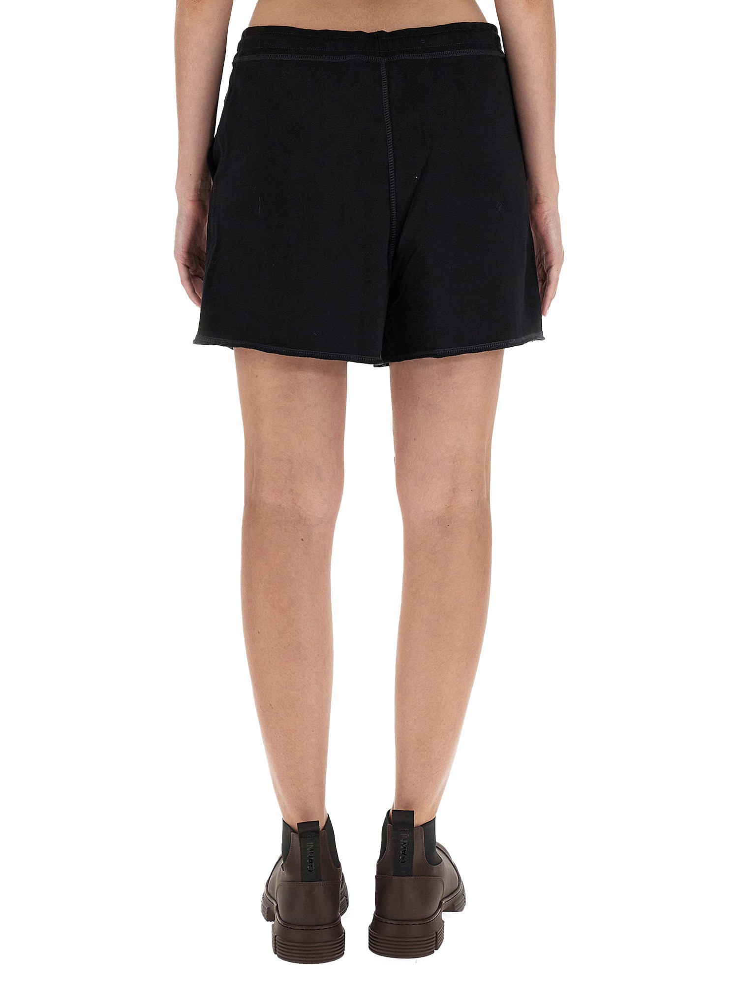GANNI    COTTON FLEECE SHORTS