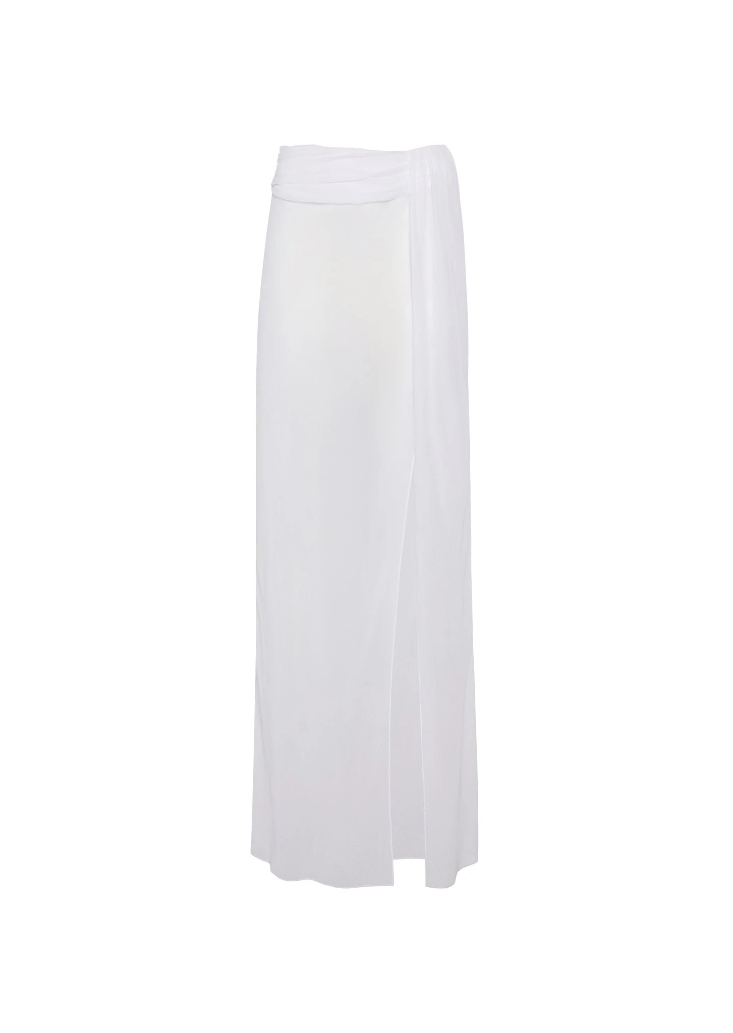 --Georgette Asymmetric Maxi Skirt-