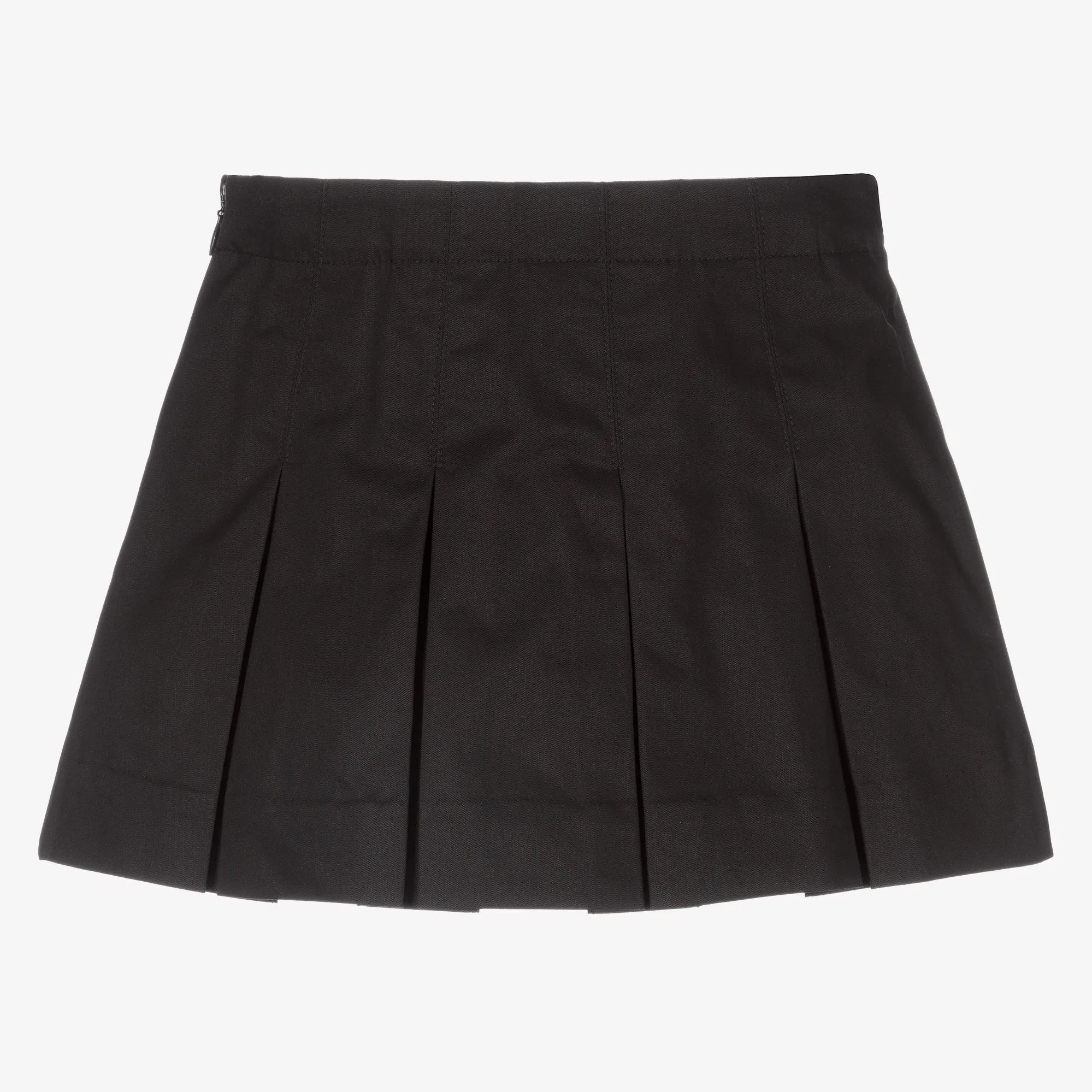 Girls Black Monogram Skirt