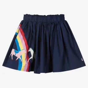 Girls Blue Cotton Skirt