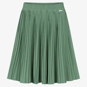 Girls Green Pleated Skirt