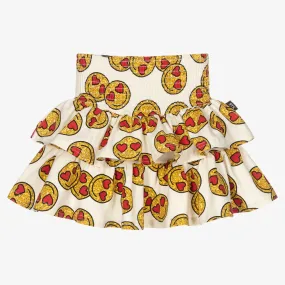 Girls Ivory Emoji Skirt