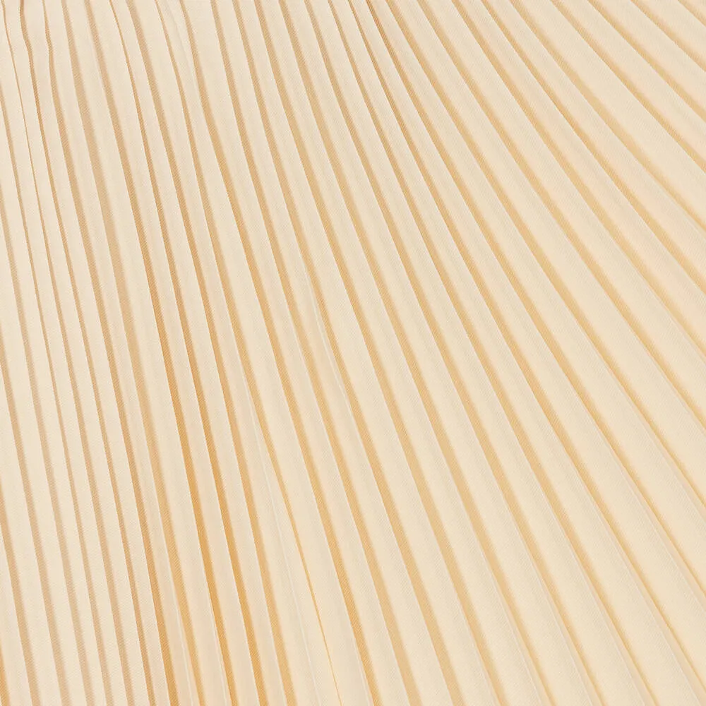 Girls Ivory Pleated Skirt