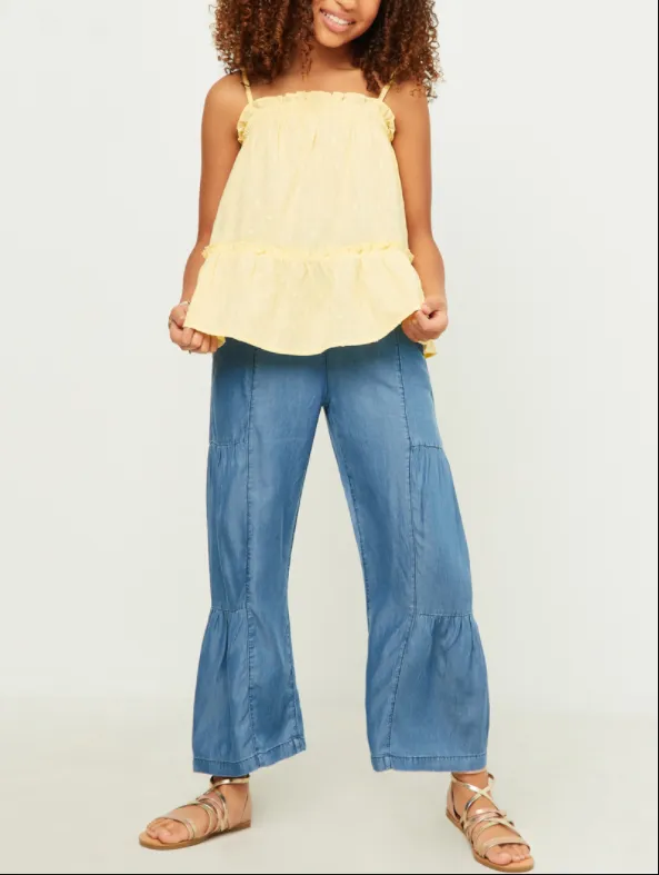 Girls Yellow Baby Doll Tank