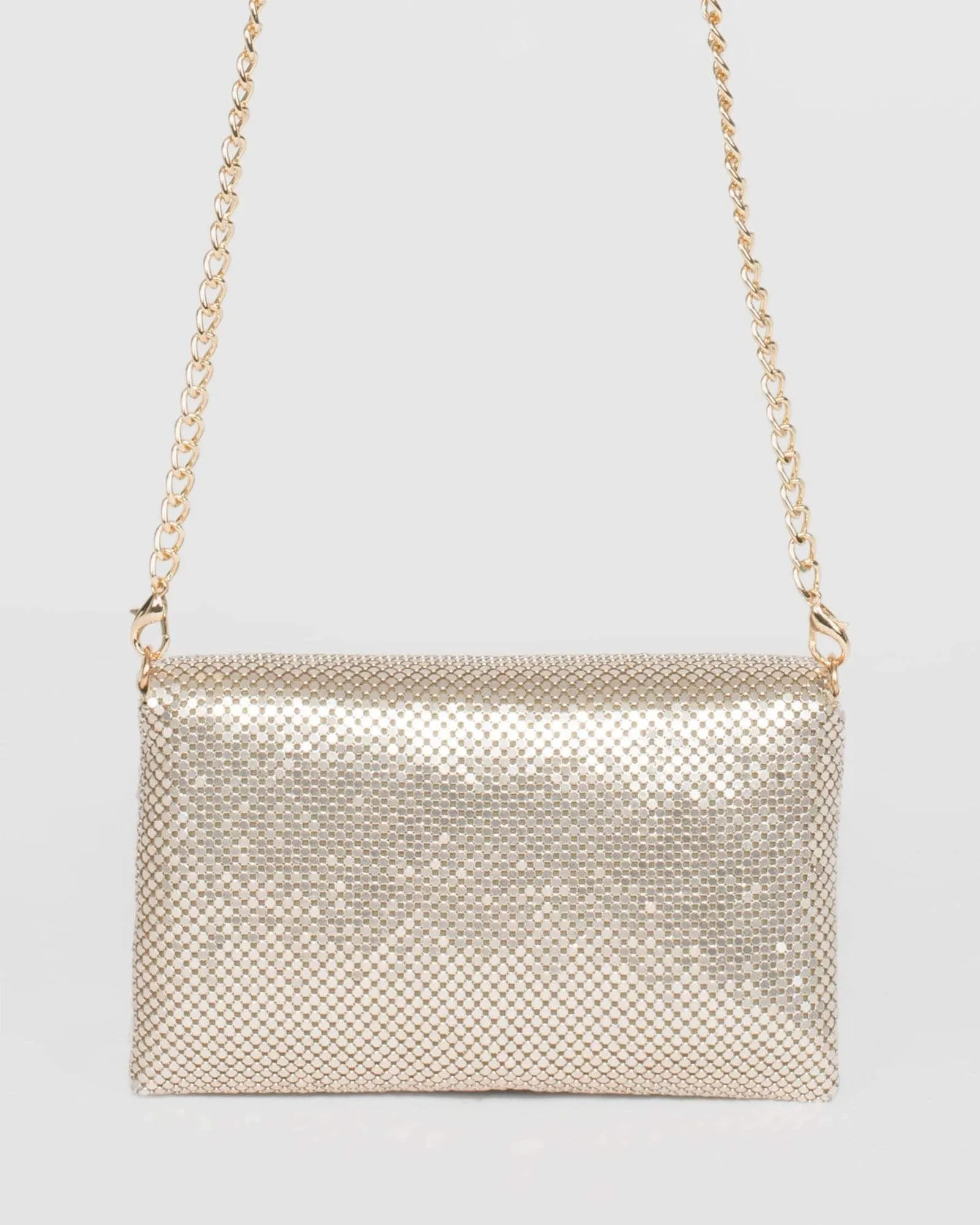 Gold Audrina Clutch Bag