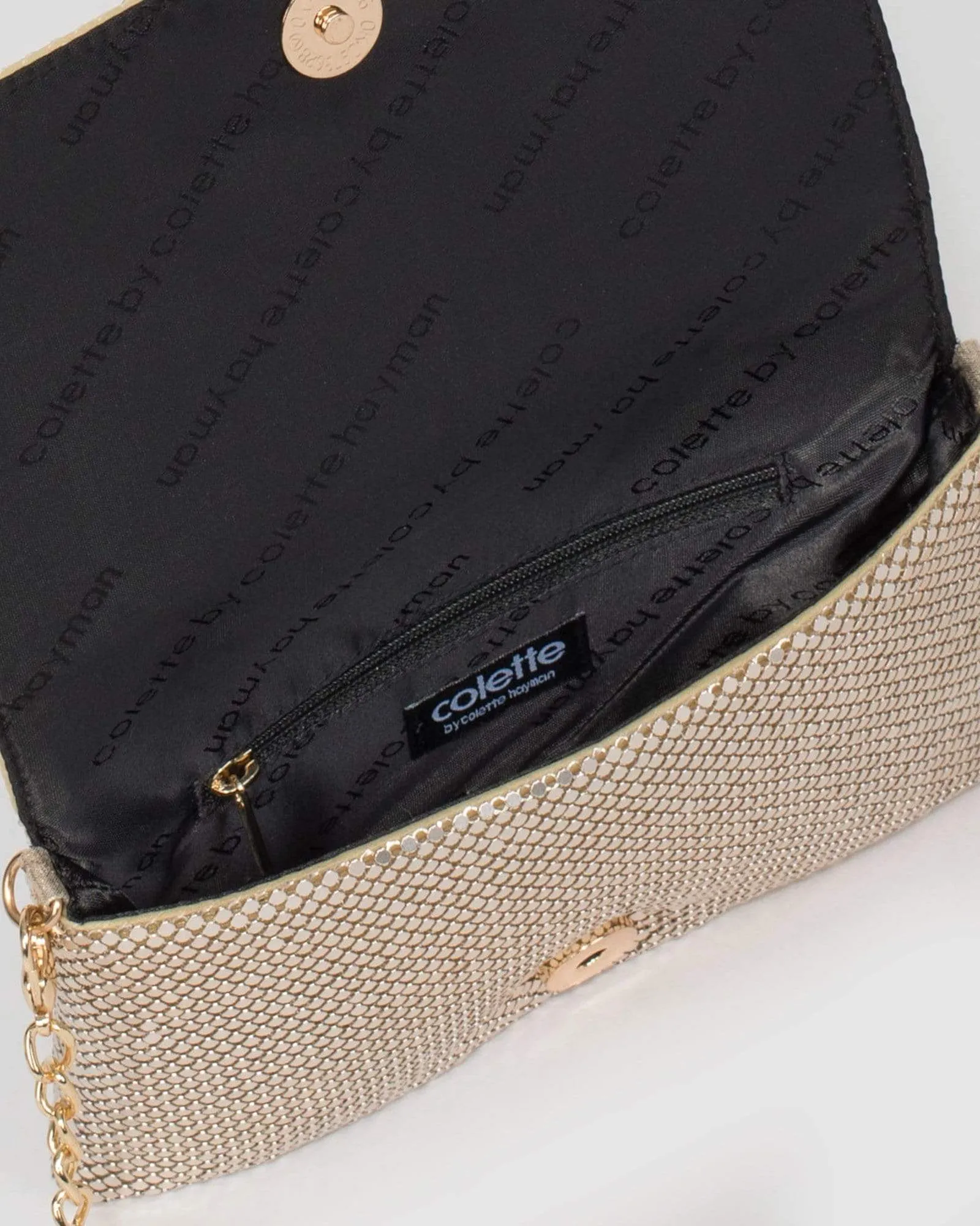 Gold Audrina Clutch Bag
