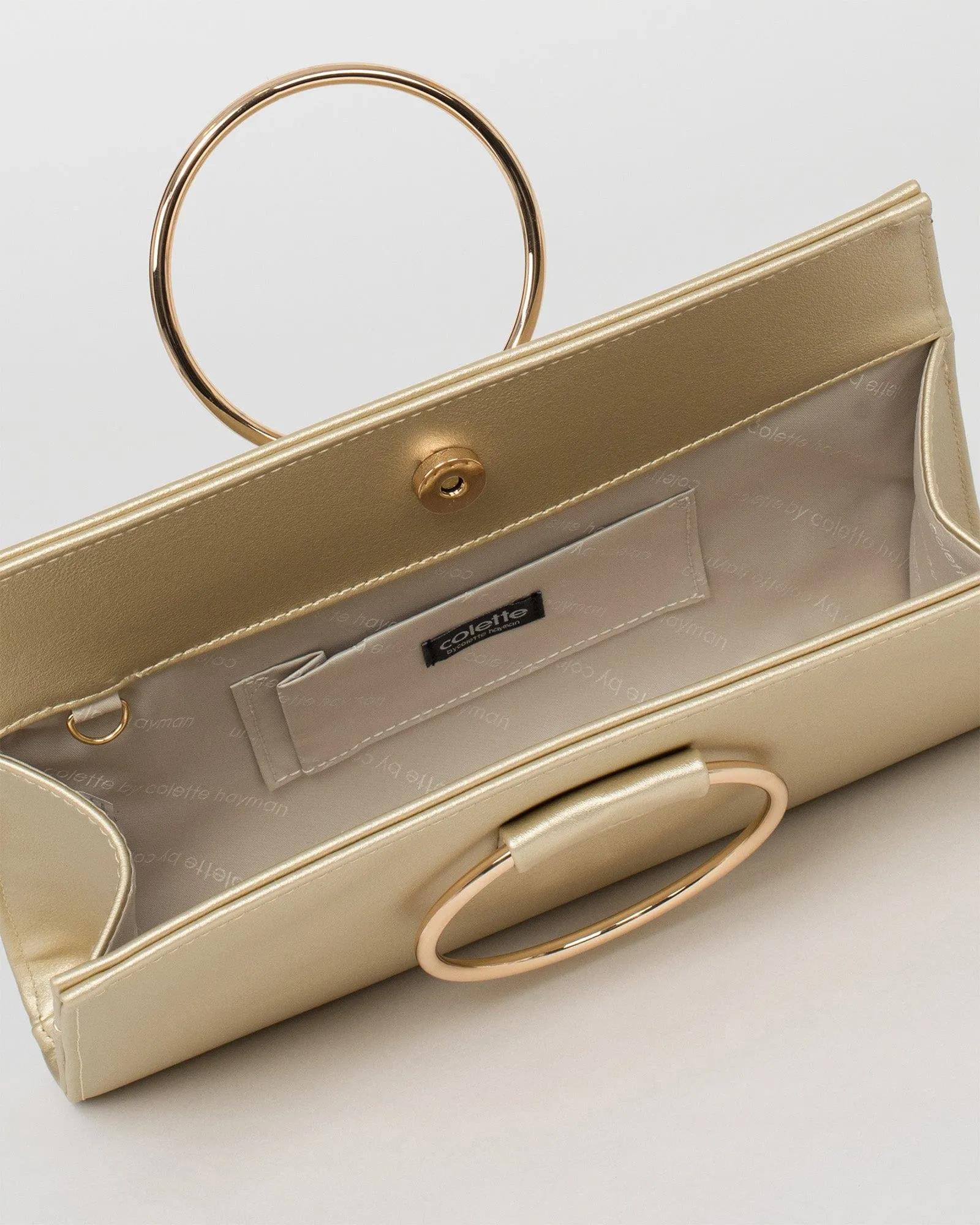 Gold Maggie Ring Clutch Bag