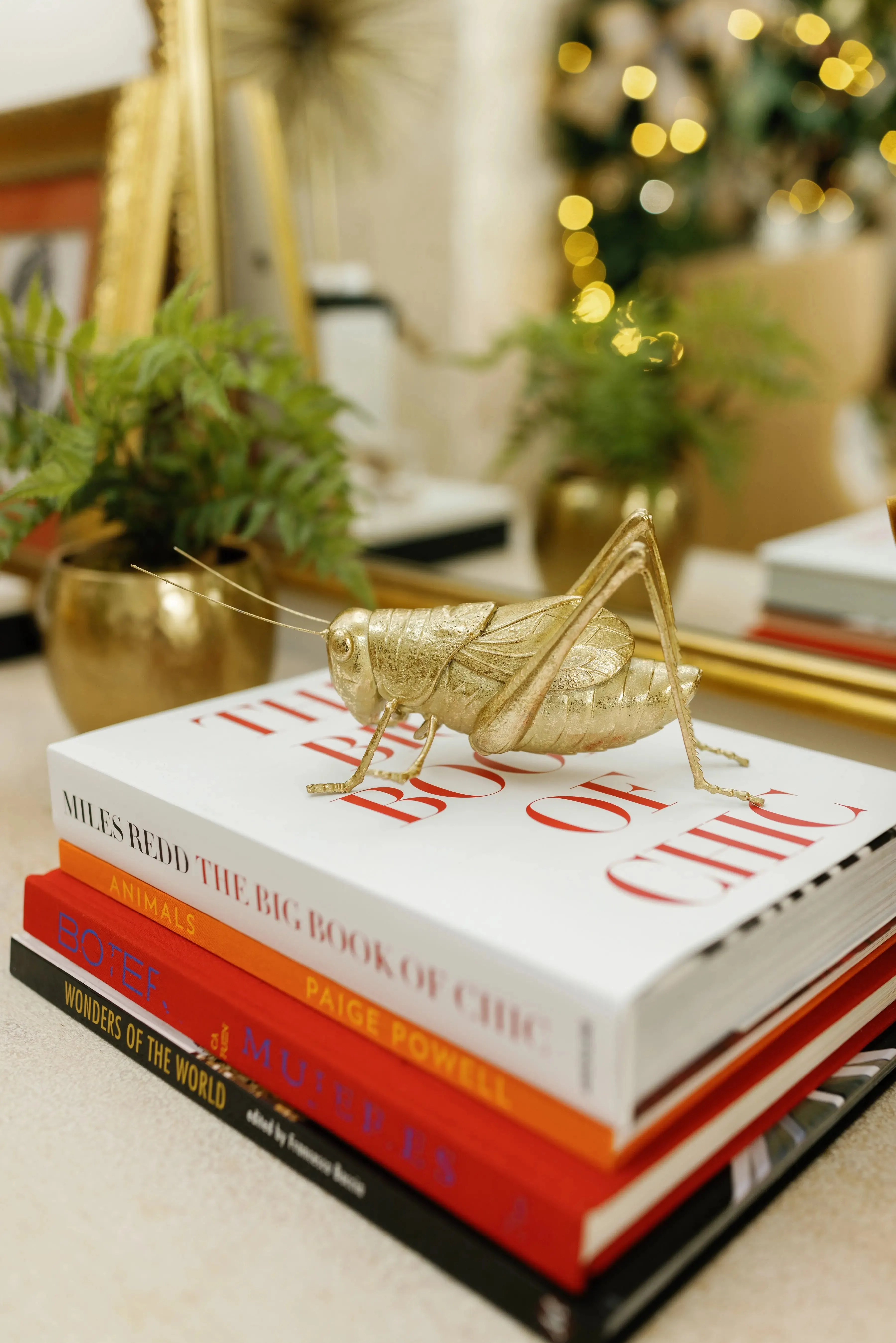 Gold Resin Cricket