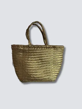 GRACE BASKET BAG IN GOLD