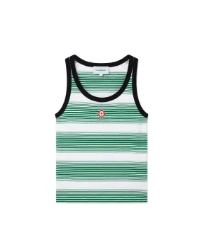 --Gradient Stripe Ringer Tank Top-