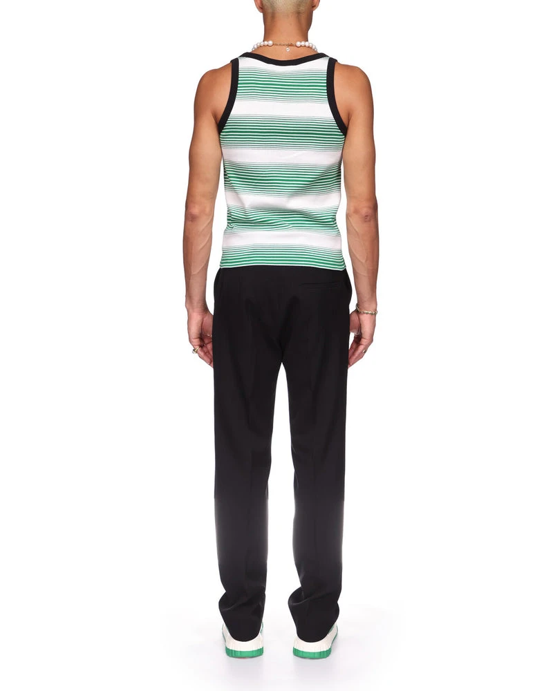 --Gradient Stripe Ringer Tank Top-