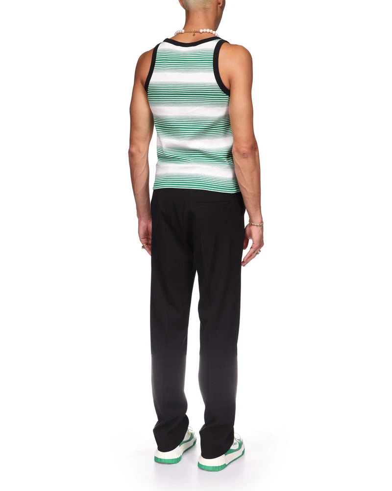 --Gradient Stripe Ringer Tank Top-