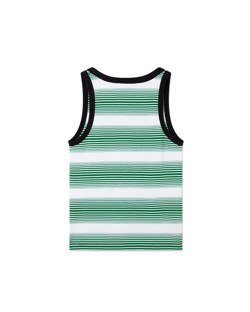 --Gradient Stripe Ringer Tank Top-