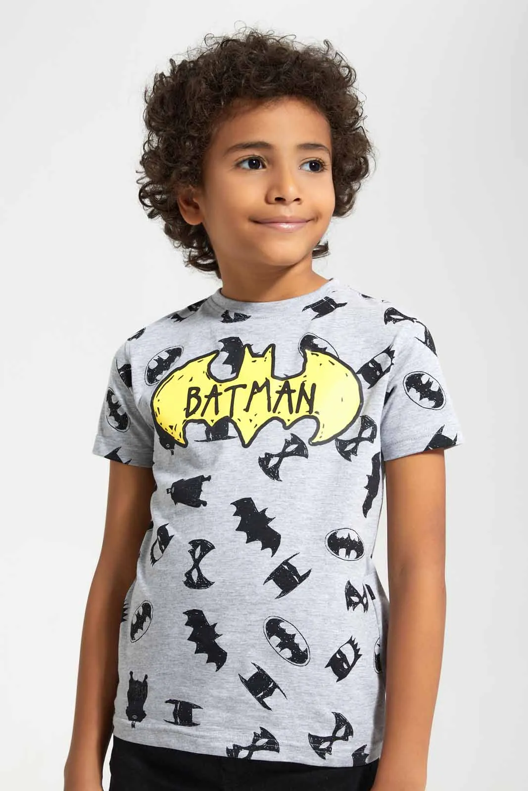 Grey Batman T-Shirt For Boys