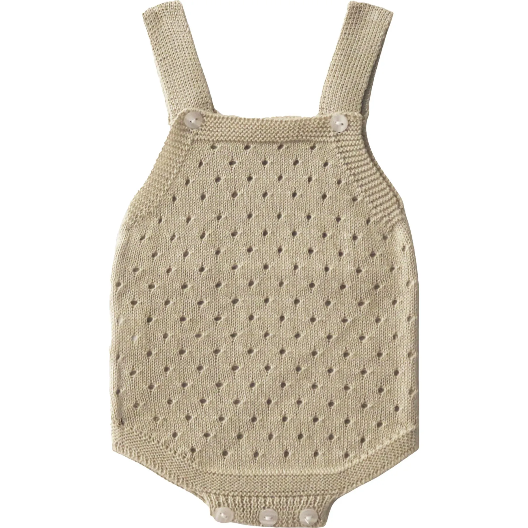 Grey Elephant Cala Knit Romper, Oat