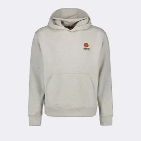 Grey Hoodie with Boke Flower
