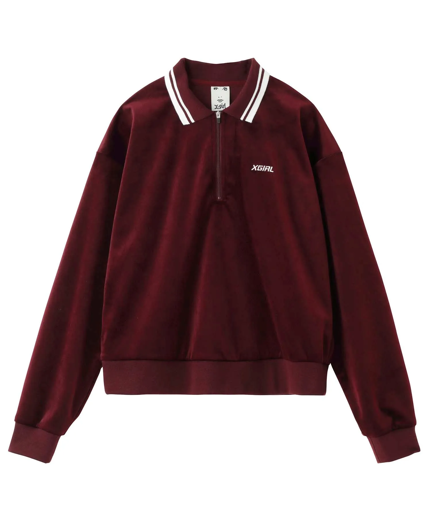 HALF ZIP SHORT TOP