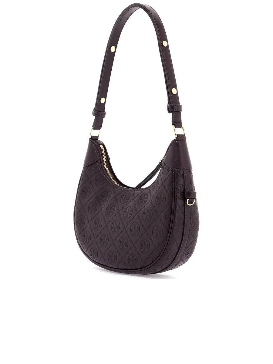 Halfmoon Leather T Monogram Bag