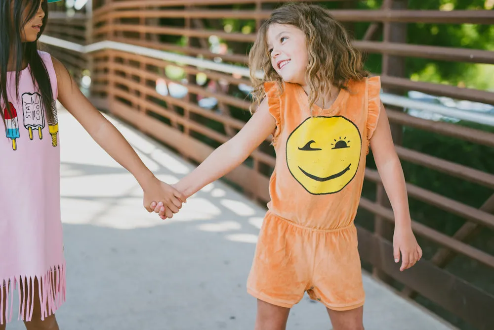 Happy Surfing Baby Girl Romper by: Mini Shatsu