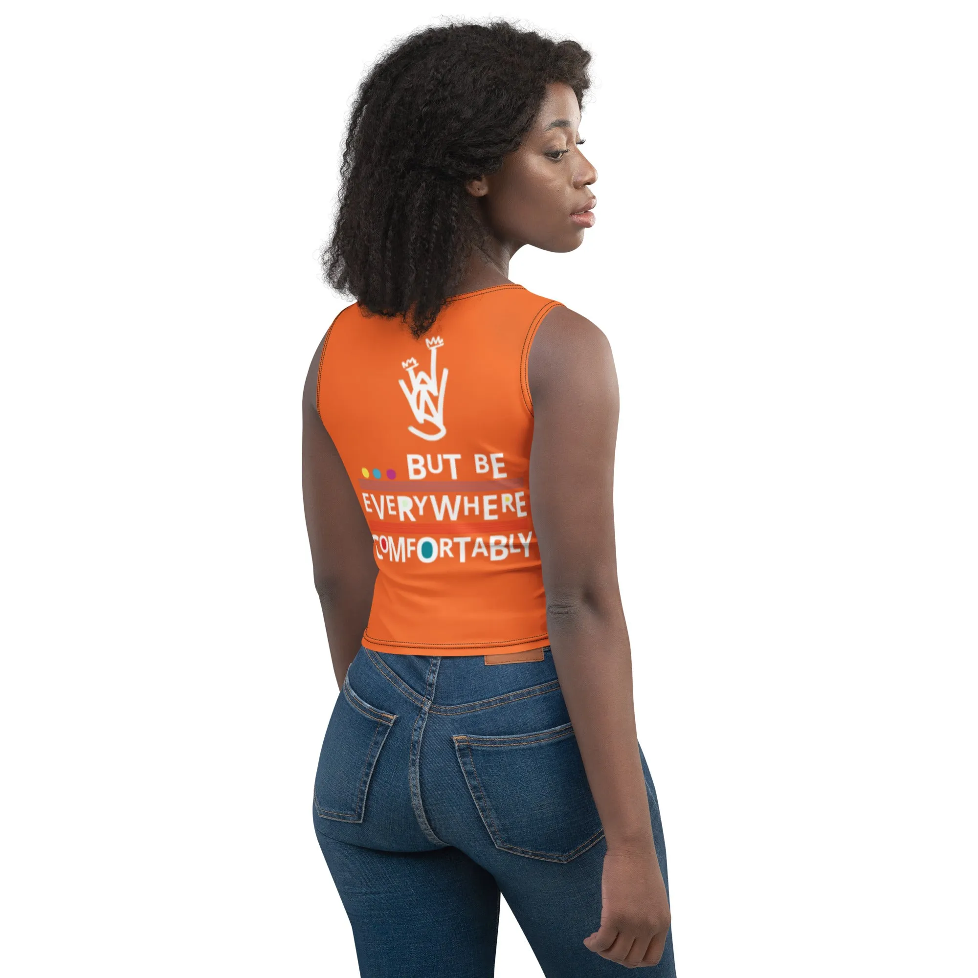 HARLEM --> ORANGE Crop Tank Top