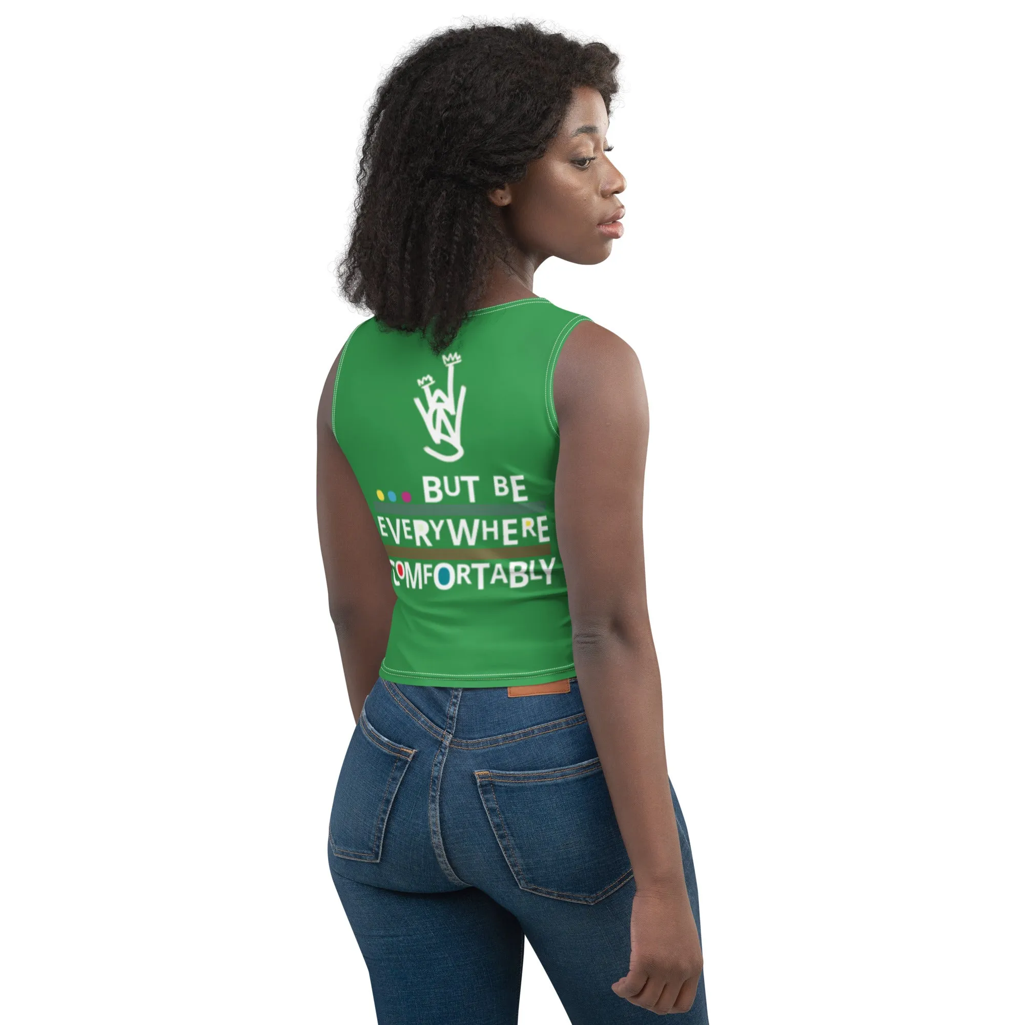 HARLEM -->GREEN Crop Tank Top