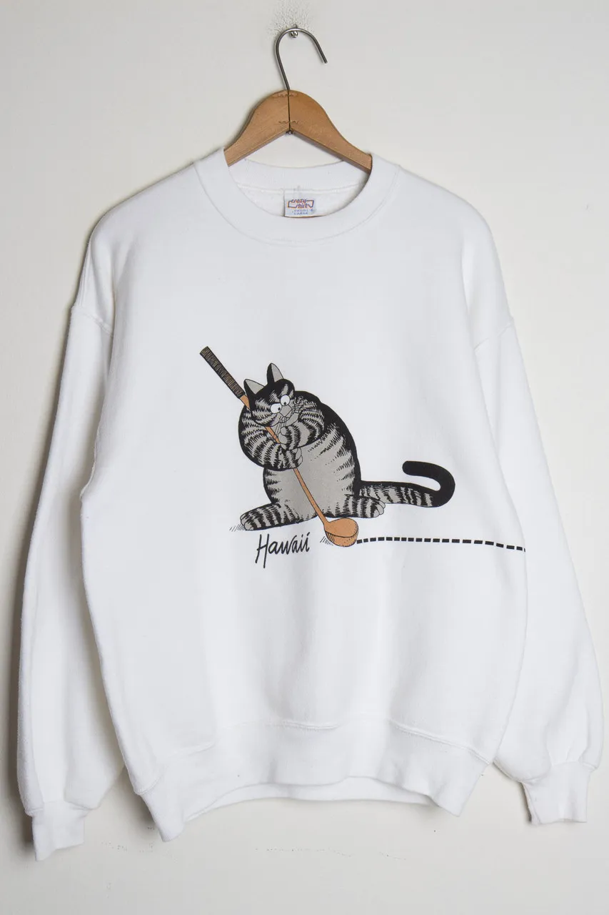 Hawaiian Golf Cat Sweatshirt