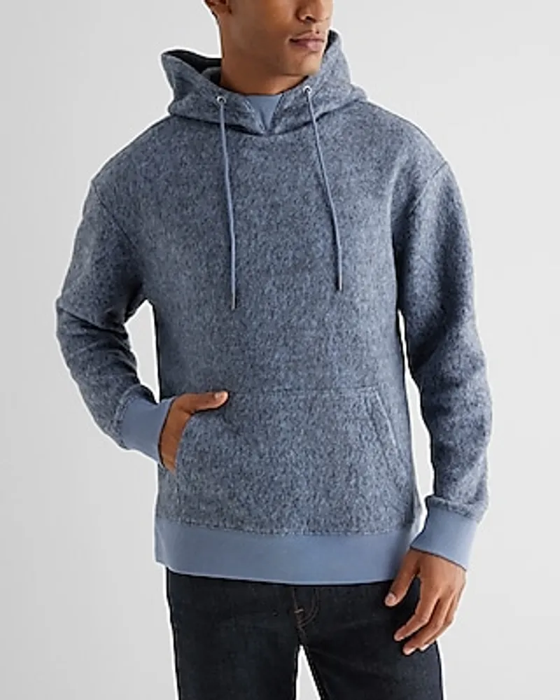 Heathered Fleece Hoodie Blue Men's S