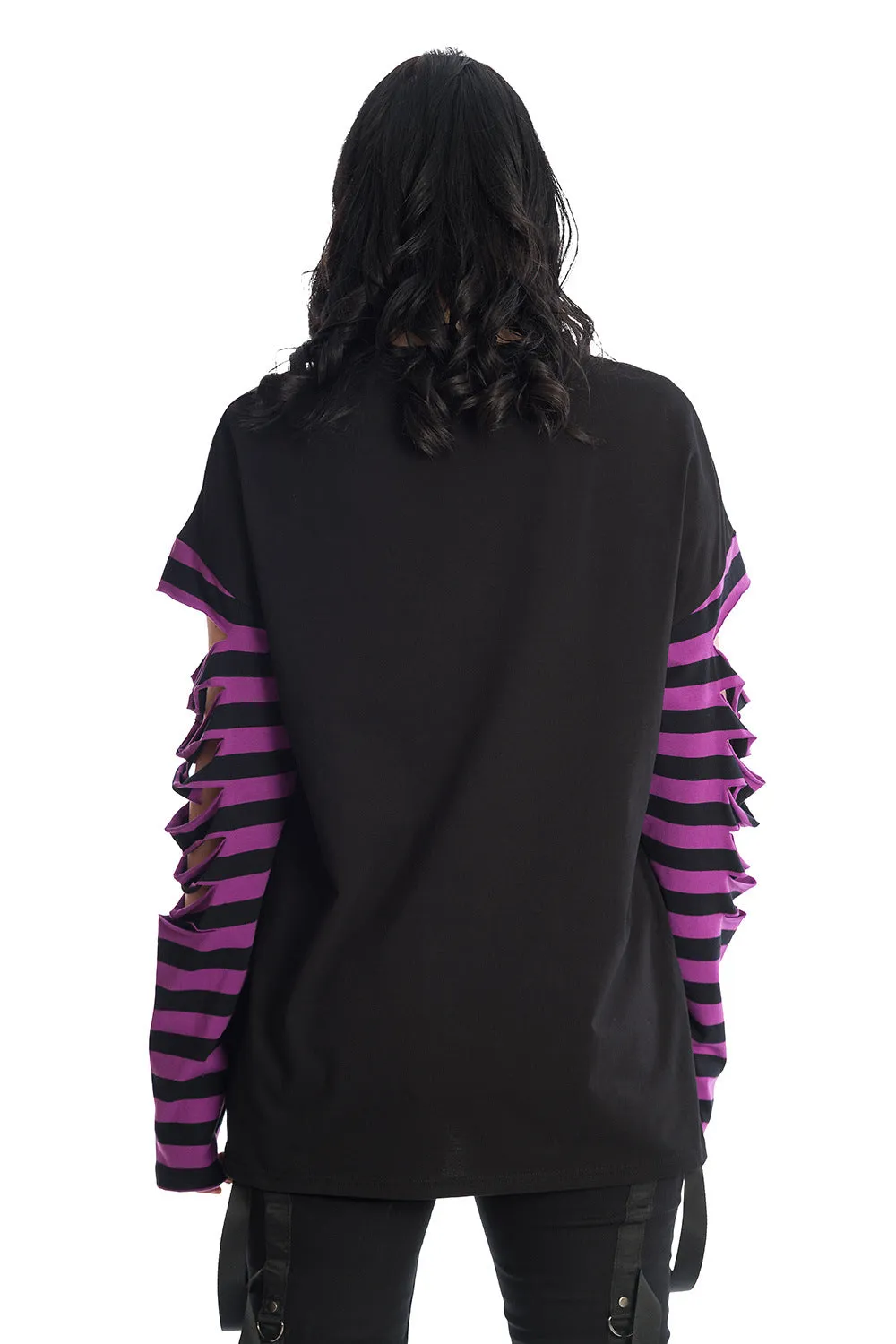 Hellebore Purple Stripe Top