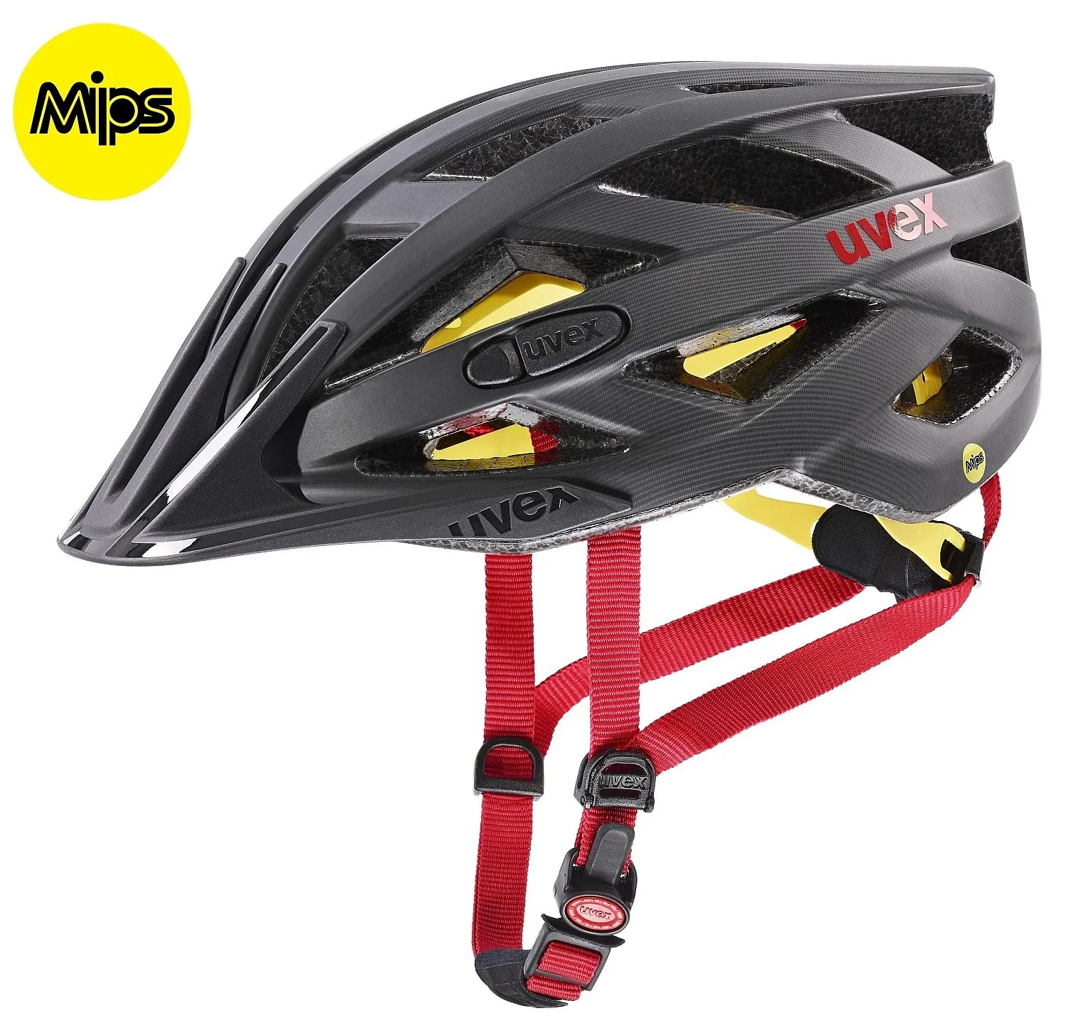 helmet Uvex I-VO CC Mips - Titan/Red Mat