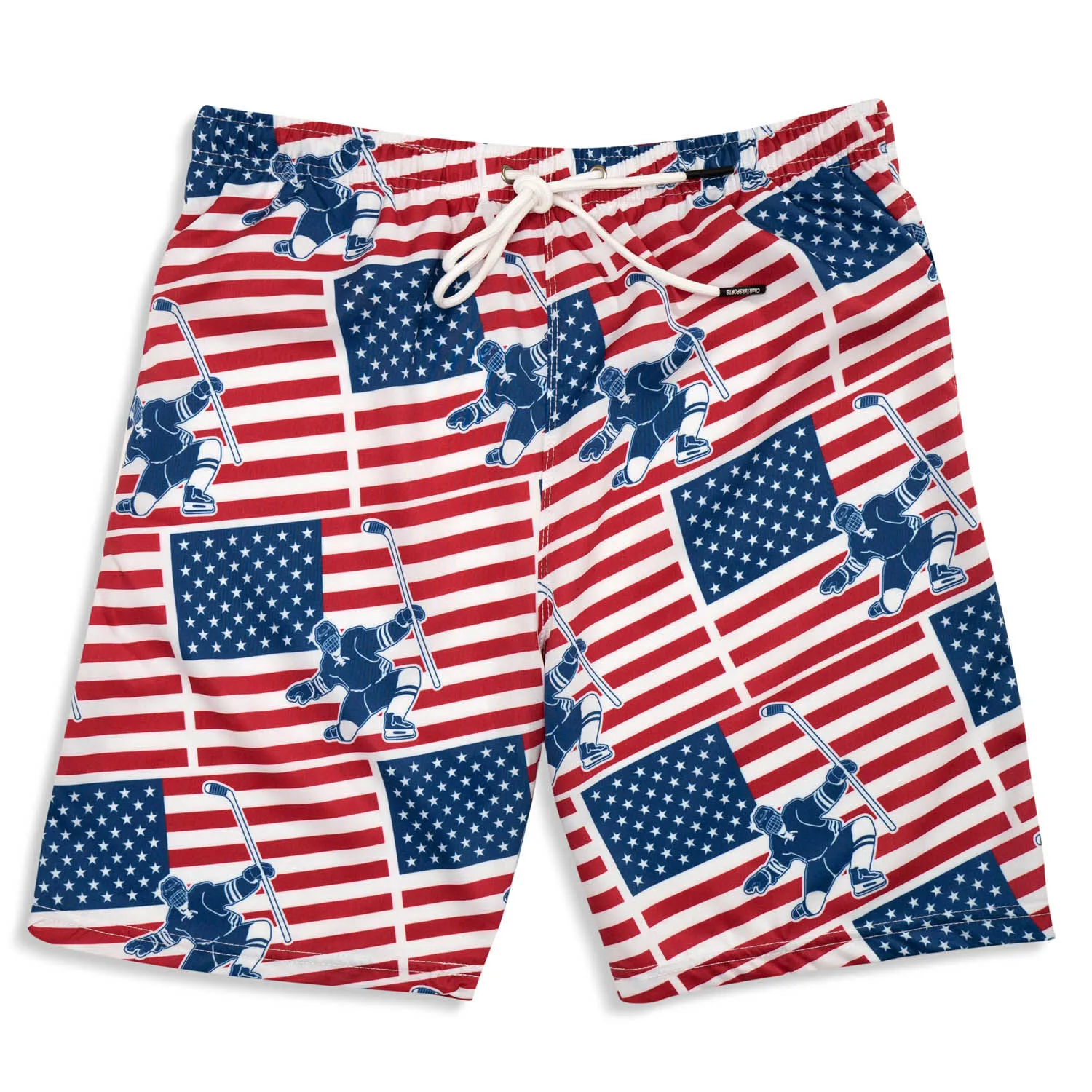 Hockey Swim Trunks - Patriotic 