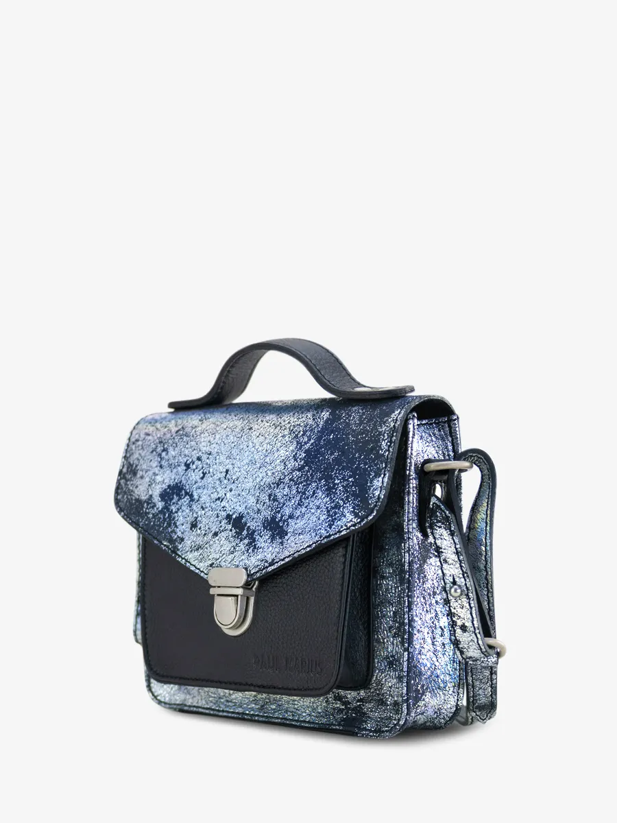 Holographic Leather Handbag for Women - Mademoiselle George XS Galaxy | PAUL MARIUS