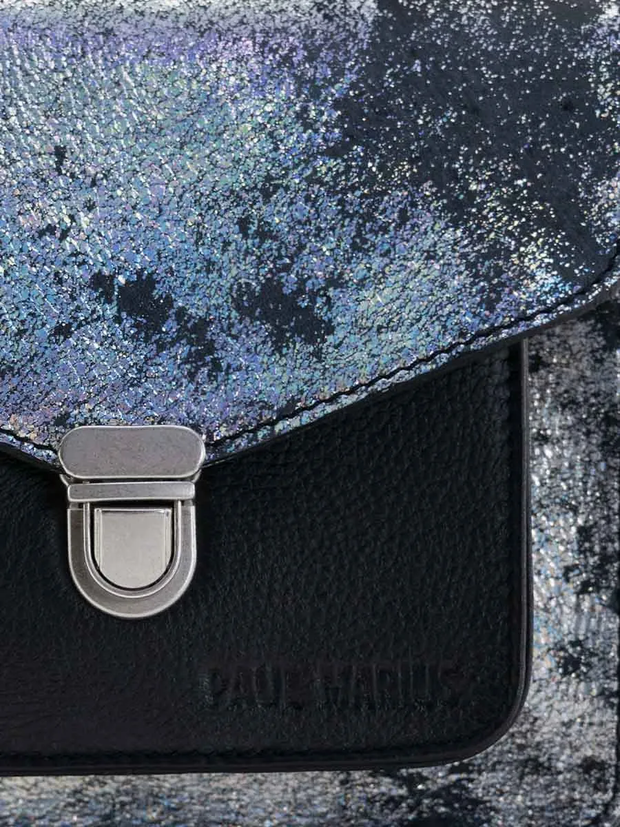 Holographic Leather Handbag for Women - Mademoiselle George XS Galaxy | PAUL MARIUS