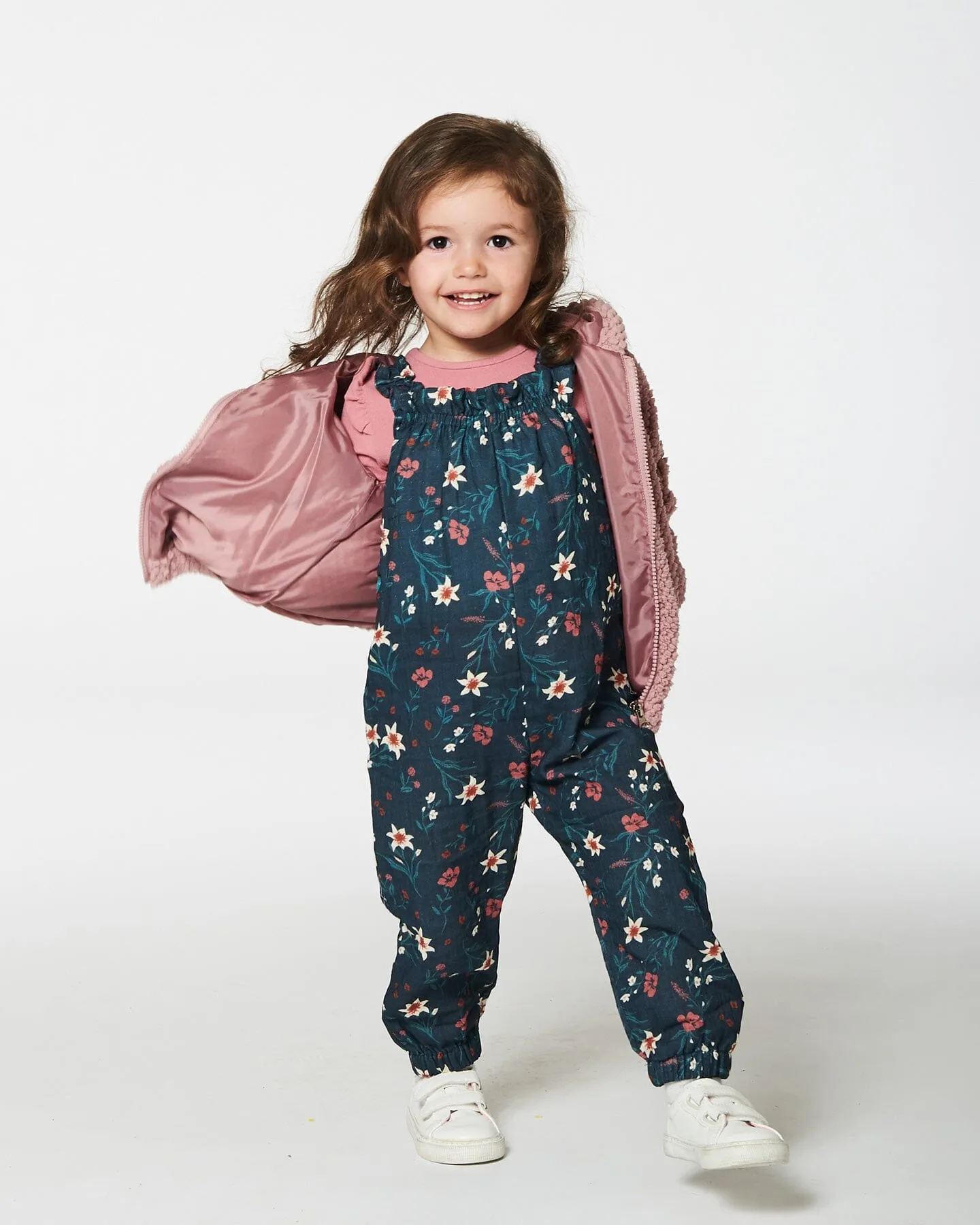 Hooded Plush Vest Dusty Pink