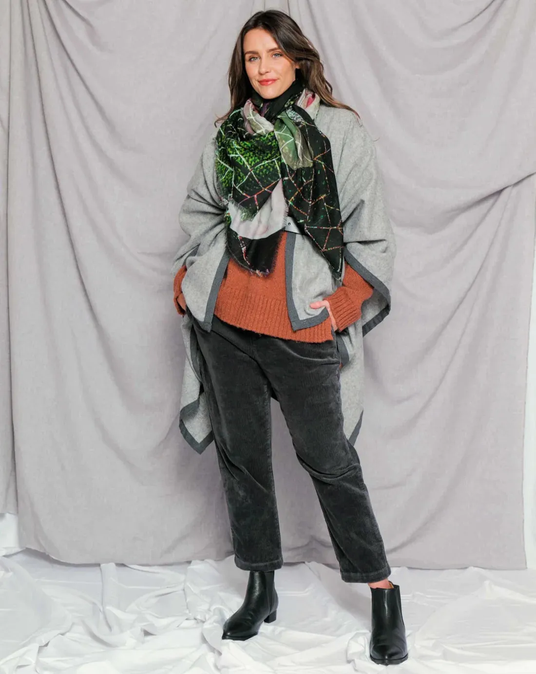 Hope & Fear Scarf - Green Multi