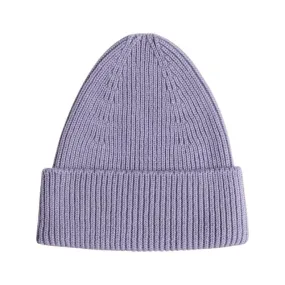 Hvid Fonzie Beanie Lilac
