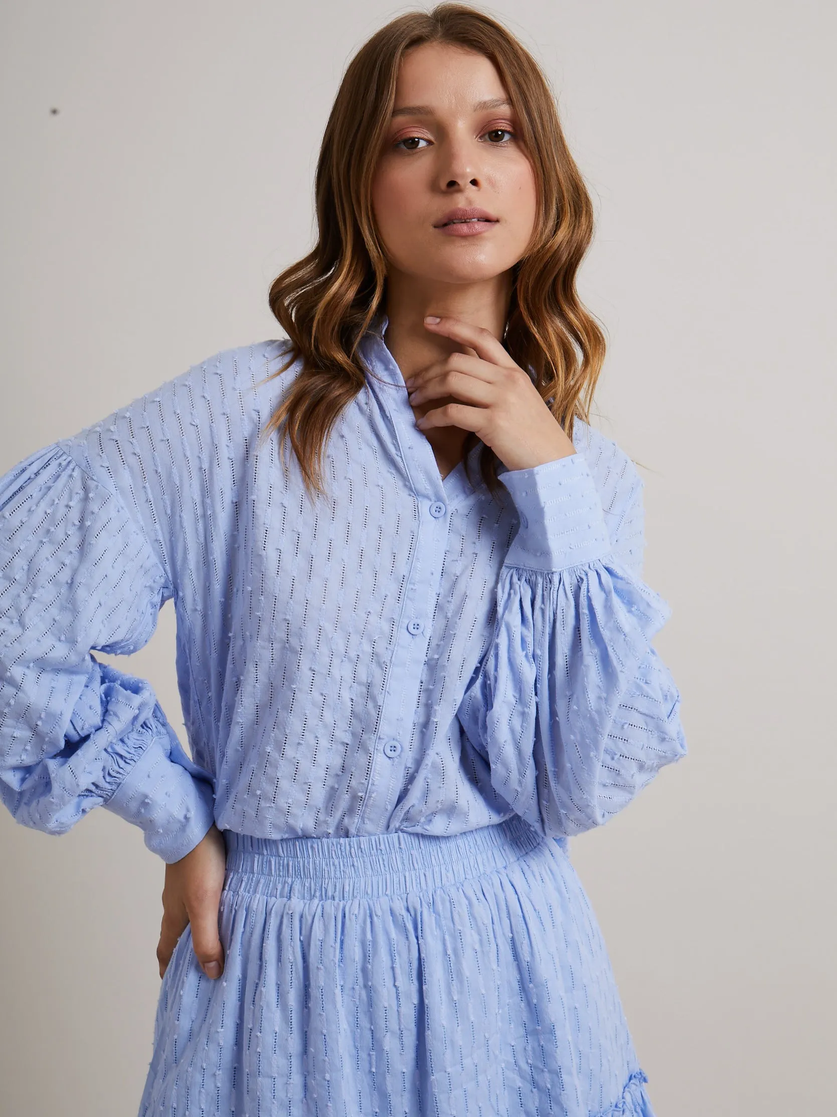 Ida cotton skirt - Blue