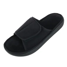 Isotoner Men's Microterry Trevor Adjustable Slide Slipper